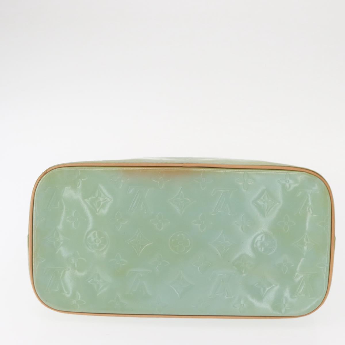 LOUIS VUITTON Monogram Vernis Houston Hand Bag Baby Blue M91005 LV Auth 157739