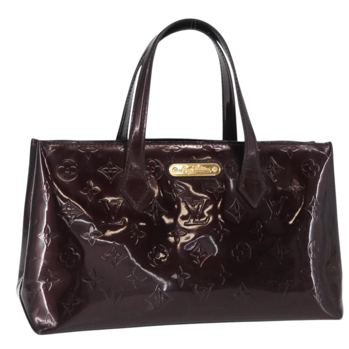 LOUIS VUITTON Monogram Vernis Wilshire PM Bag Amarante M93641 LV Auth 157742