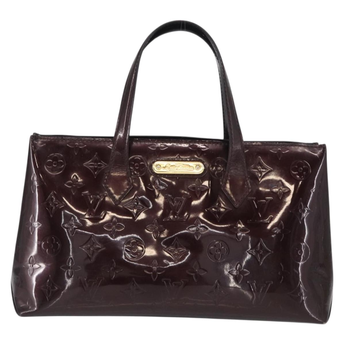 LOUIS VUITTON Monogram Vernis Wilshire PM Bag Amarante M93641 LV Auth 157742