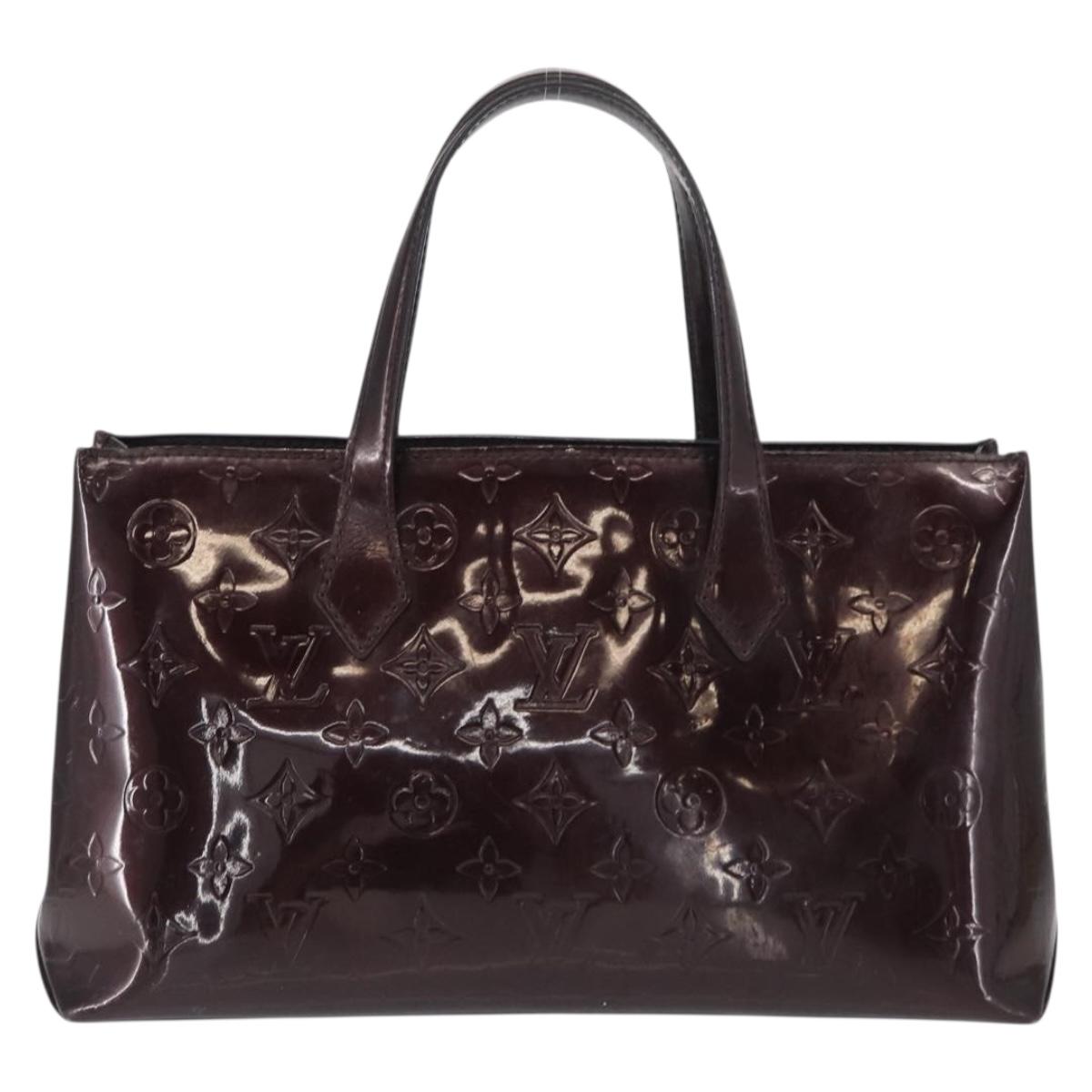 LOUIS VUITTON Monogram Vernis Wilshire PM Bag Amarante M93641 LV Auth 157742