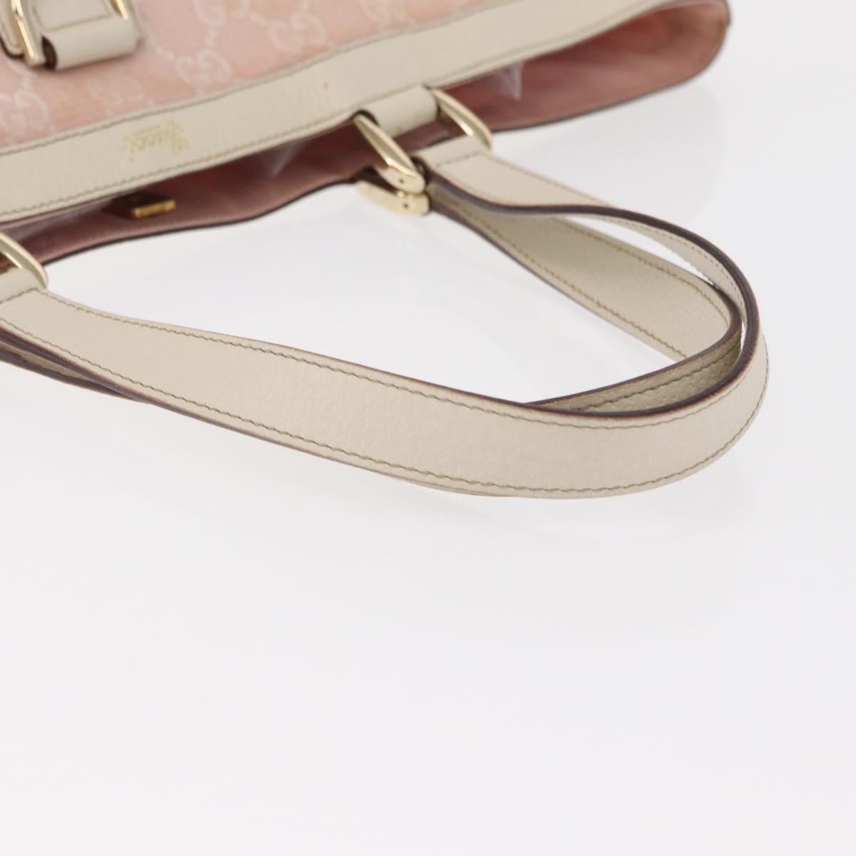 GUCCI GG Canvas Tote Bag Pink Gold 141472 Auth 157745