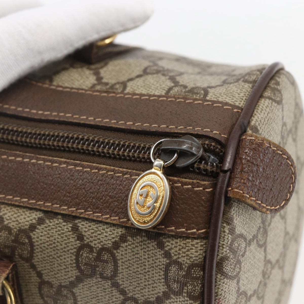 GUCCI GG Supreme Web Sherry Line Hand Bag PVC Beige Gold 002 39 6838 Auth 157749