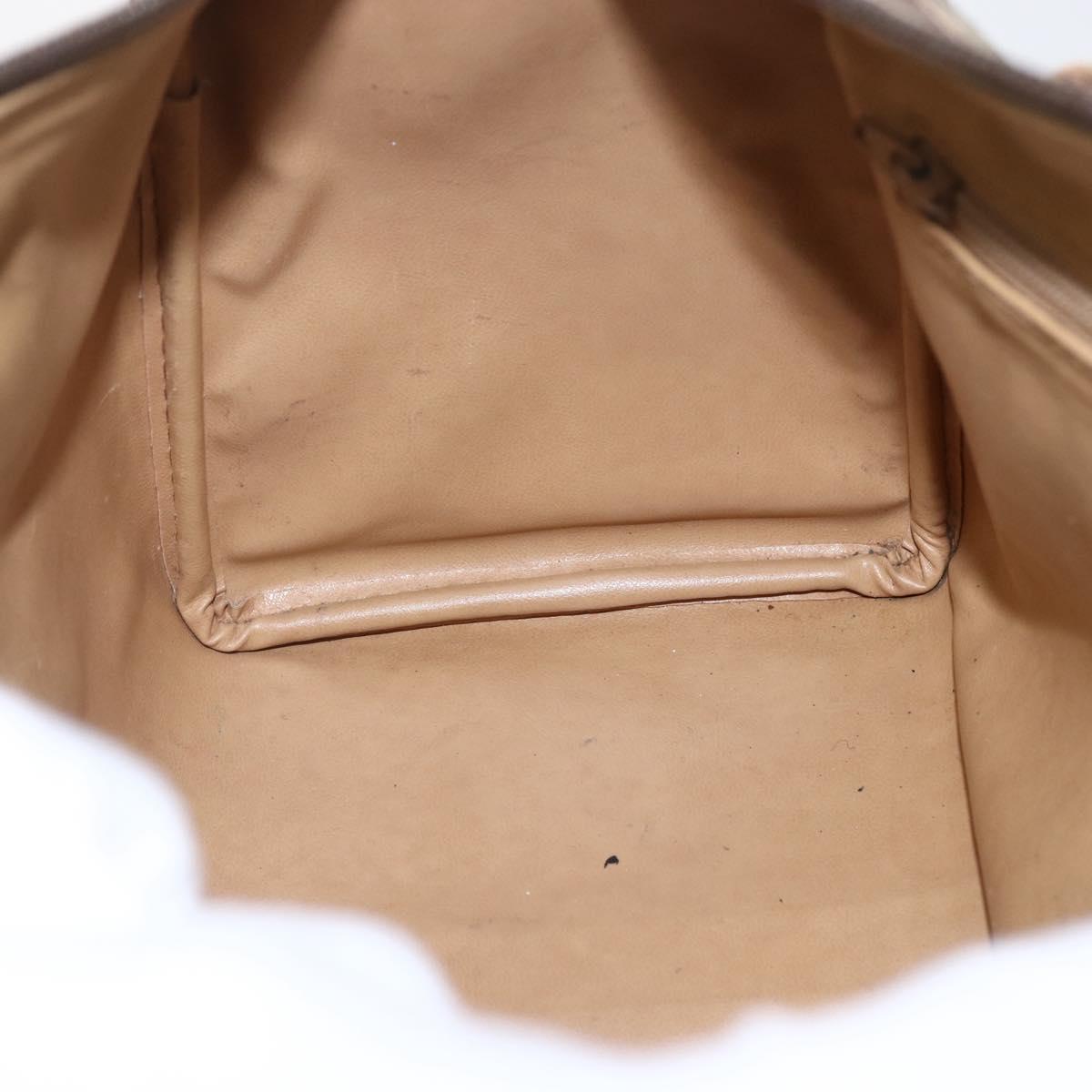 GUCCI GG Supreme Web Sherry Line Hand Bag PVC Beige Gold 002 39 6838 Auth 157749