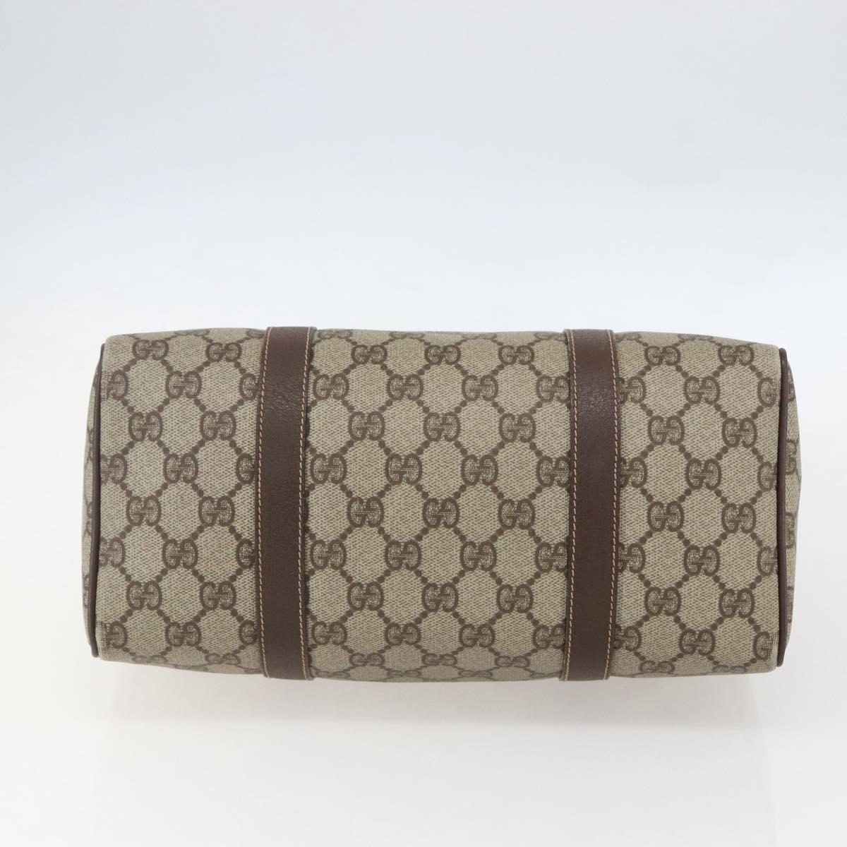 GUCCI GG Supreme Web Sherry Line Hand Bag PVC Beige Gold 002 39 6838 Auth 157749