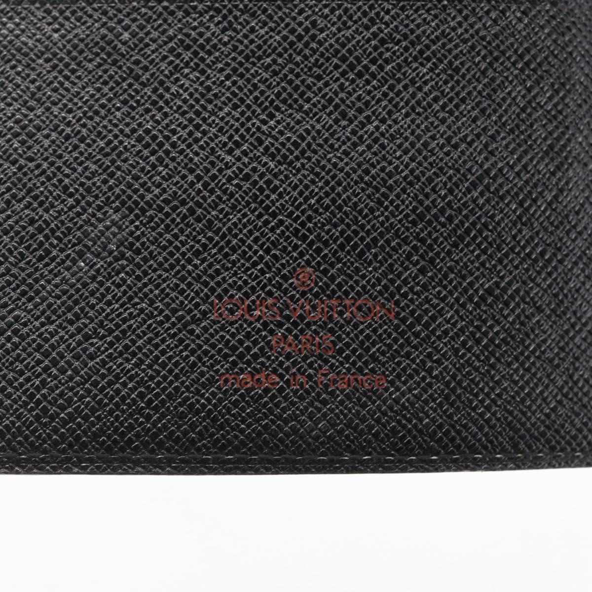 LOUIS VUITTON Epi Agenda MM Day Planner Cover Black R20042 LV Auth 157811