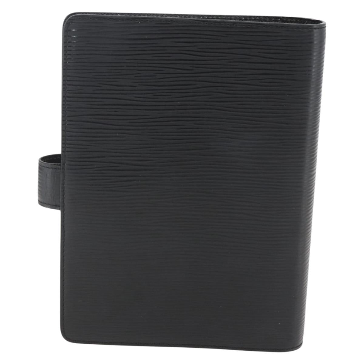 LOUIS VUITTON Epi Agenda MM Day Planner Cover Black R20042 LV Auth 157811