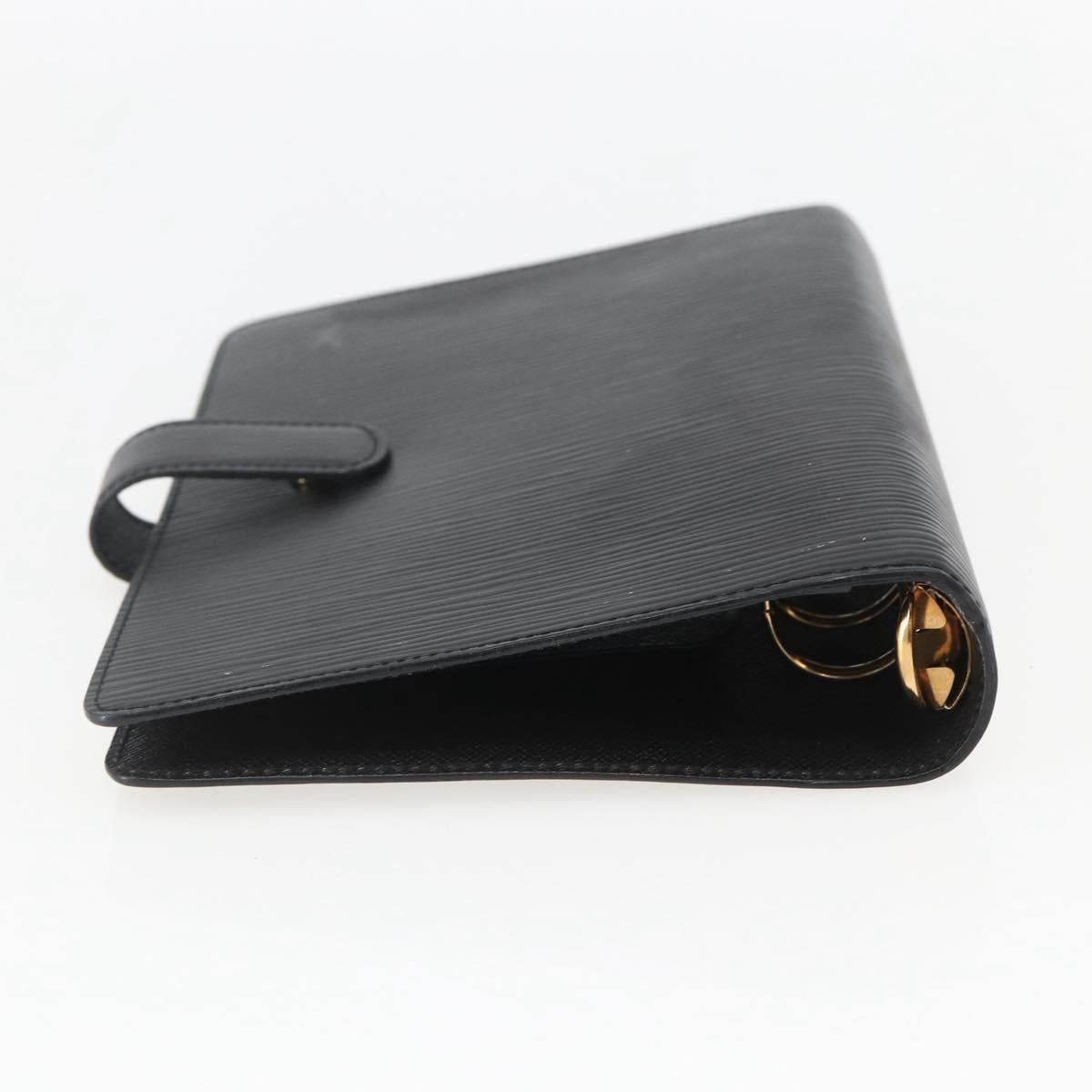 LOUIS VUITTON Epi Agenda MM Day Planner Cover Black R20042 LV Auth 157811