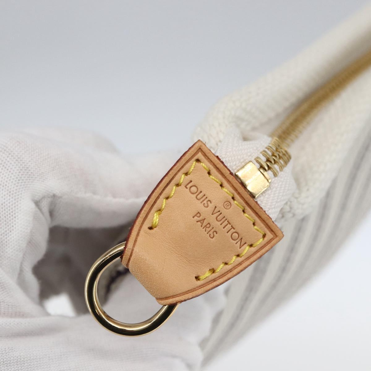 LOUIS VUITTON Antigua Pochette Platform PM Pouch White M40069 LV Auth 157812V