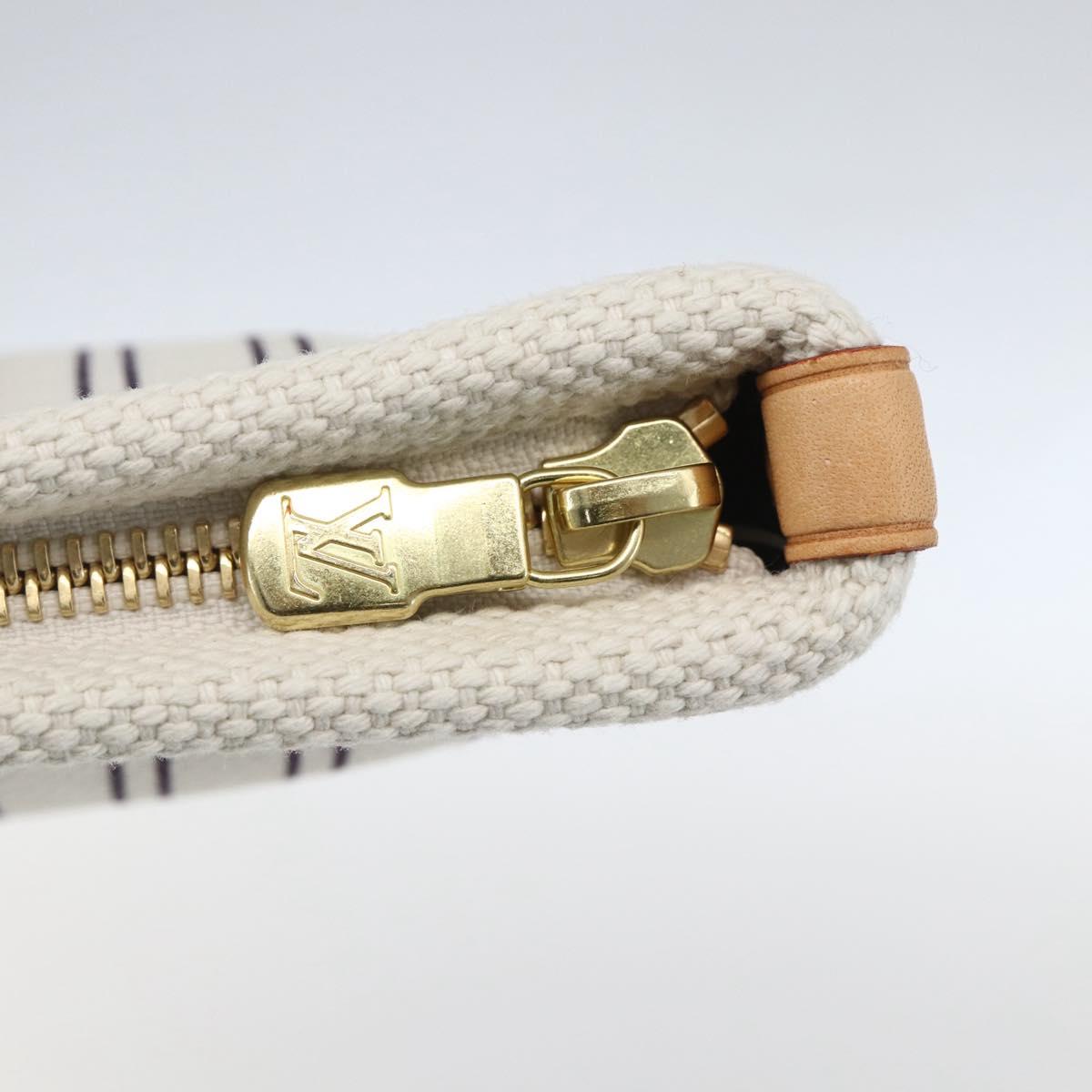 LOUIS VUITTON Antigua Pochette Platform PM Pouch White M40069 LV Auth 157812V