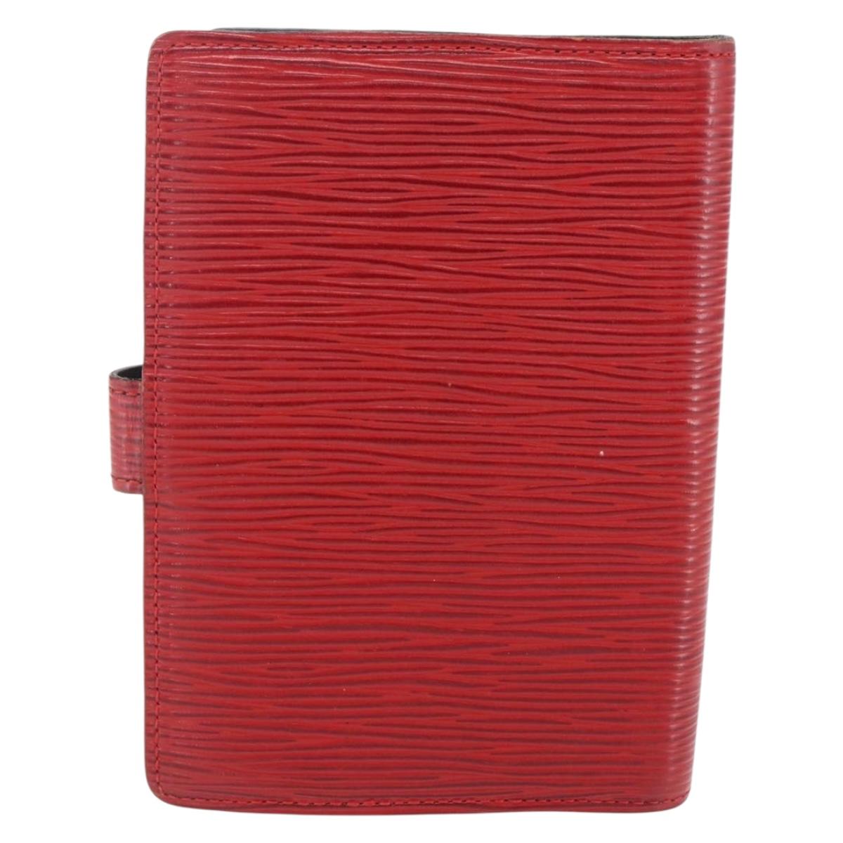 LOUIS VUITTON Epi Agenda PM Day Planner Cover Red R20057 LV Auth 157813