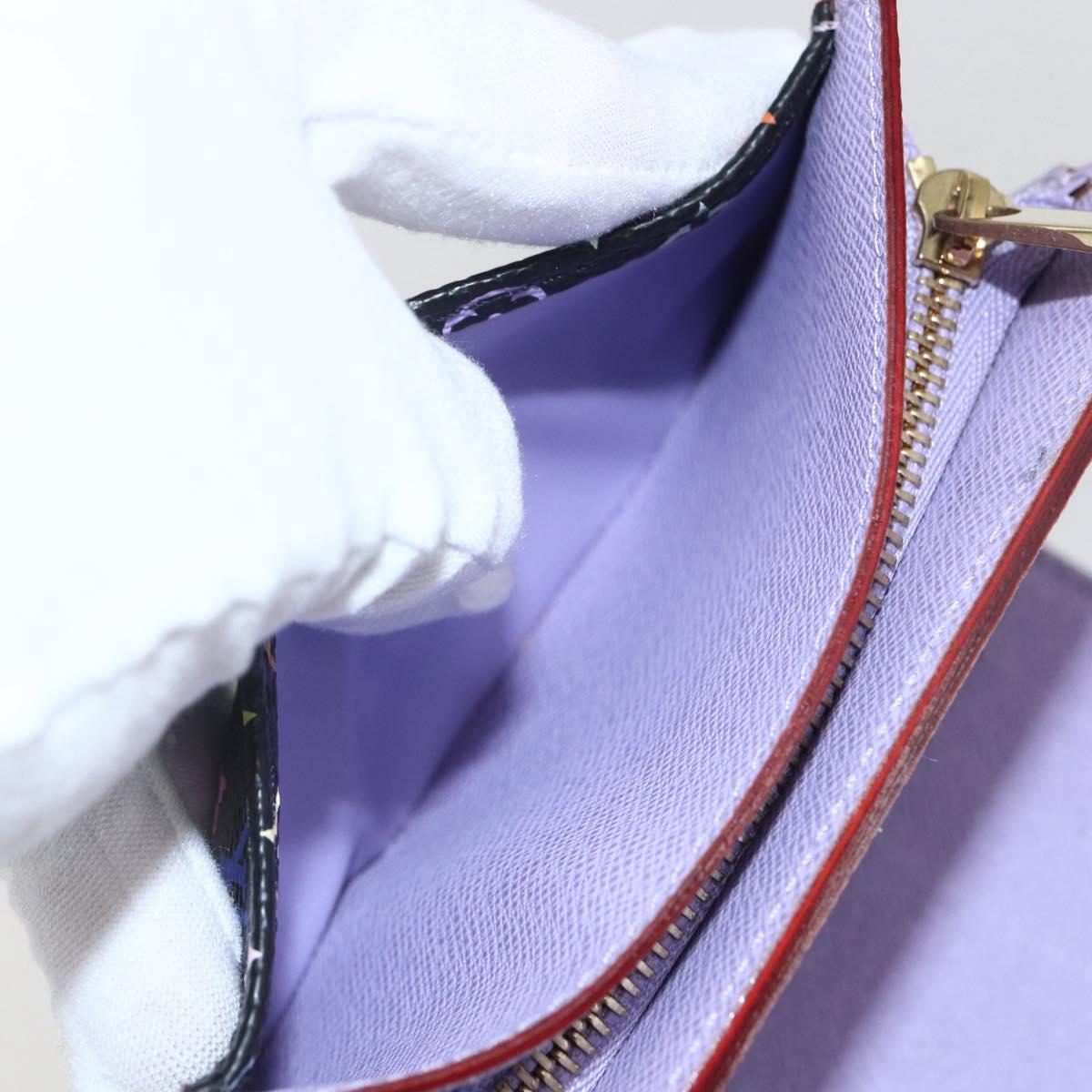 LOUIS VUITTON Multicolor Portefeuille Joy Wallet Black M60282 LV Auth 157816A