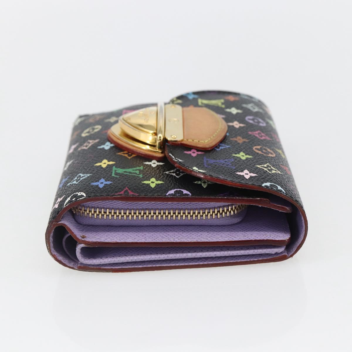 LOUIS VUITTON Multicolor Portefeuille Joy Wallet Black M60282 LV Auth 157816A