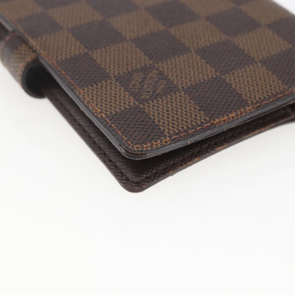LOUIS VUITTON Damier Ebene Agenda PM Day Planner Cover R20700 LV Auth 157819