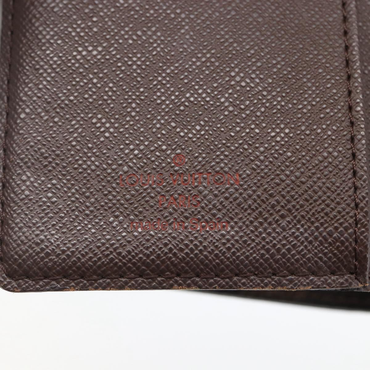 LOUIS VUITTON Damier Ebene Agenda PM Day Planner Cover R20700 LV Auth 157819