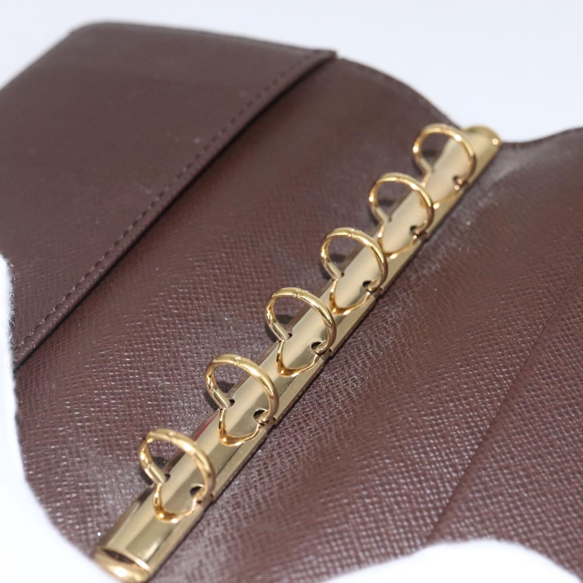 LOUIS VUITTON Damier Ebene Agenda PM Day Planner Cover R20700 LV Auth 157819