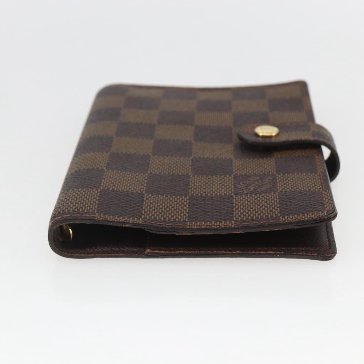 LOUIS VUITTON Damier Ebene Agenda PM Day Planner Cover R20700 LV Auth 157819