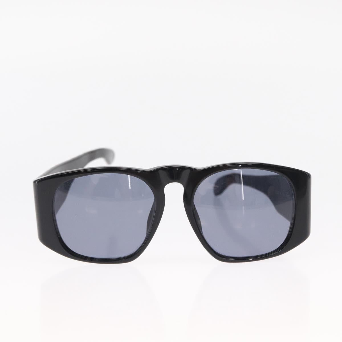 CHANEL COCO Mark Sunglasses plastic Black CC Auth 157822
