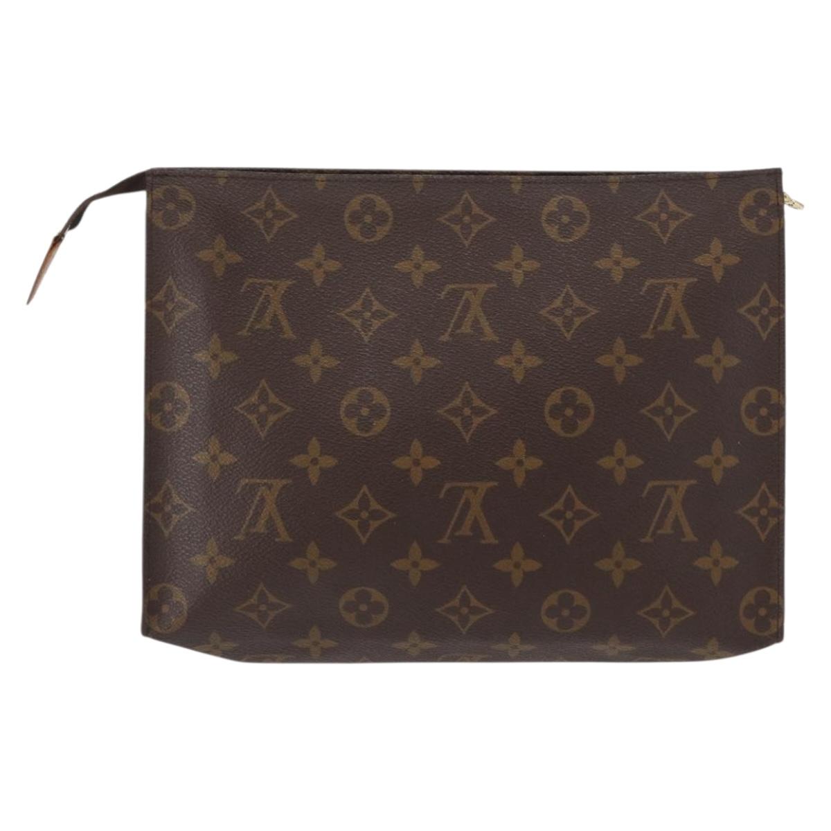 LOUIS VUITTON Monogram Poche Toilette 26 Pouch M47542 LV Auth 157826