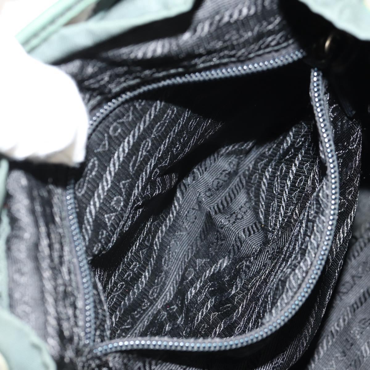 PRADA Backpack Nylon Green Silver Auth 157830