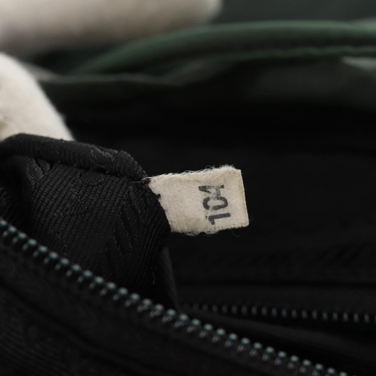 PRADA Backpack Nylon Green Silver Auth 157830