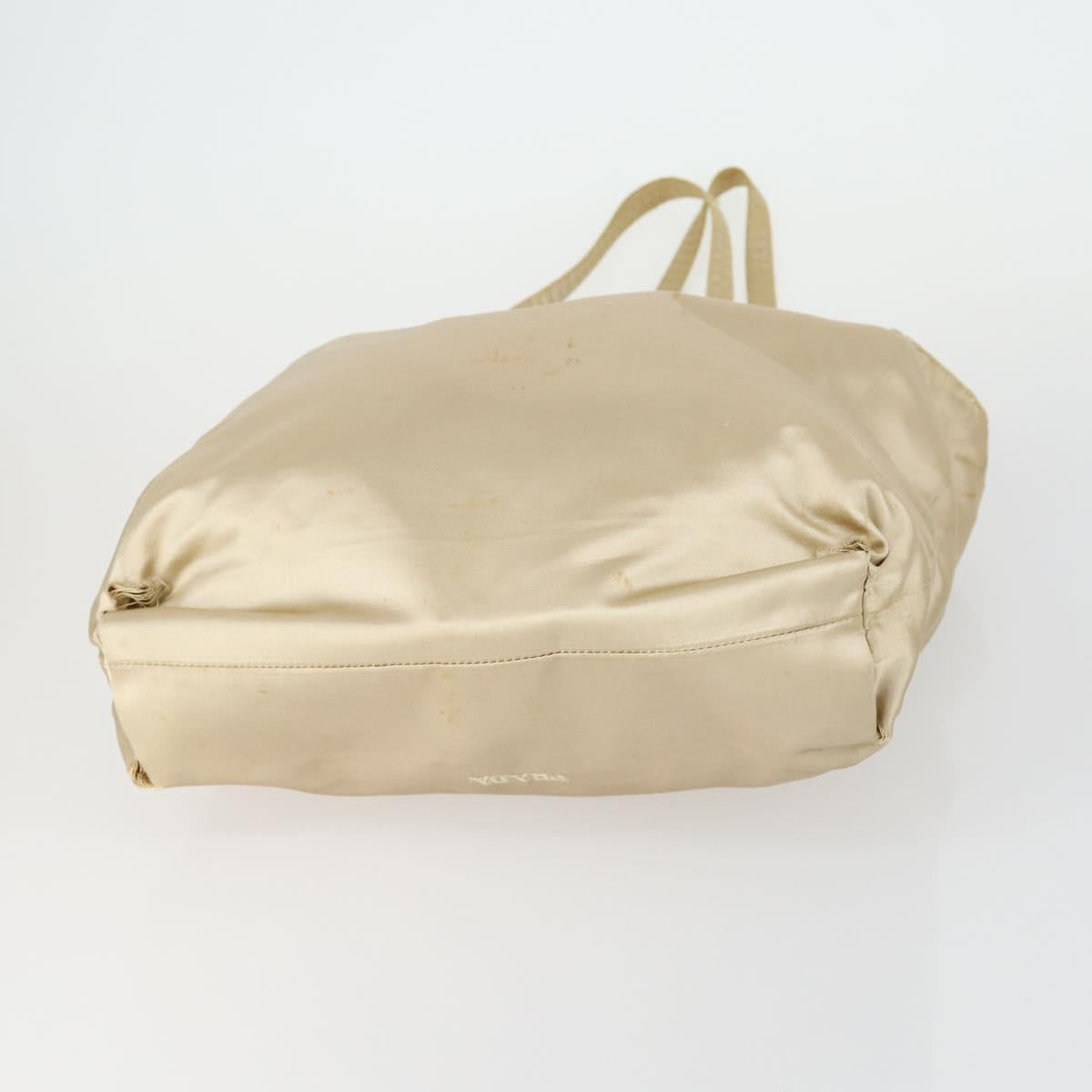 PRADA Hand Bag Nylon 3 Set Green Beige Auth 157831