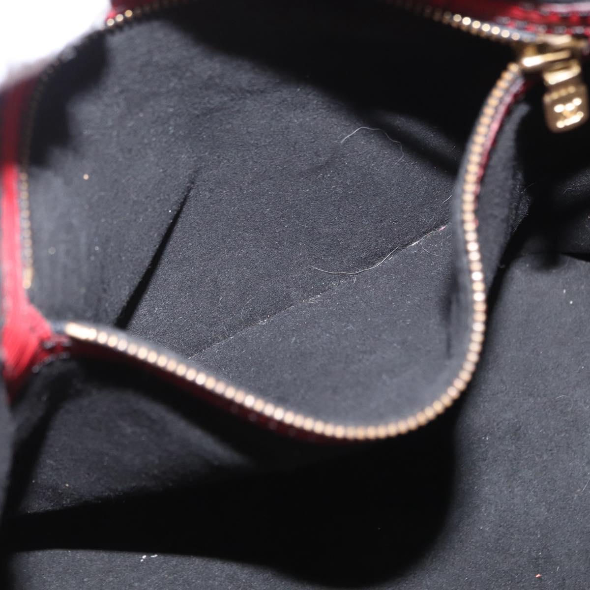 LOUIS VUITTON Epi Petit Noe Shoulder Bag Bicolor Black Red M44017 LV Auth 157914