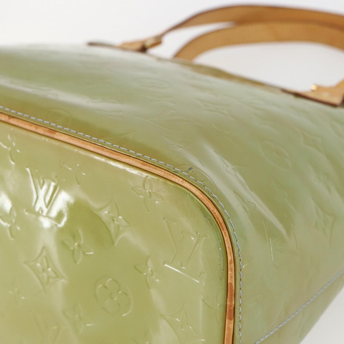 LOUIS VUITTON Monogram Vernis Houston Hand Bag Baby Blue M91005 LV Auth 157916