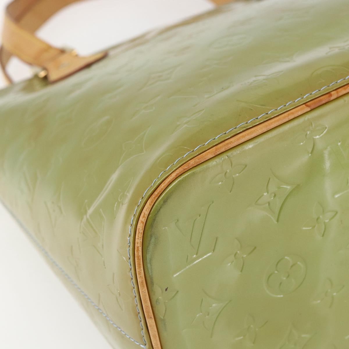 LOUIS VUITTON Monogram Vernis Houston Hand Bag Baby Blue M91005 LV Auth 157916