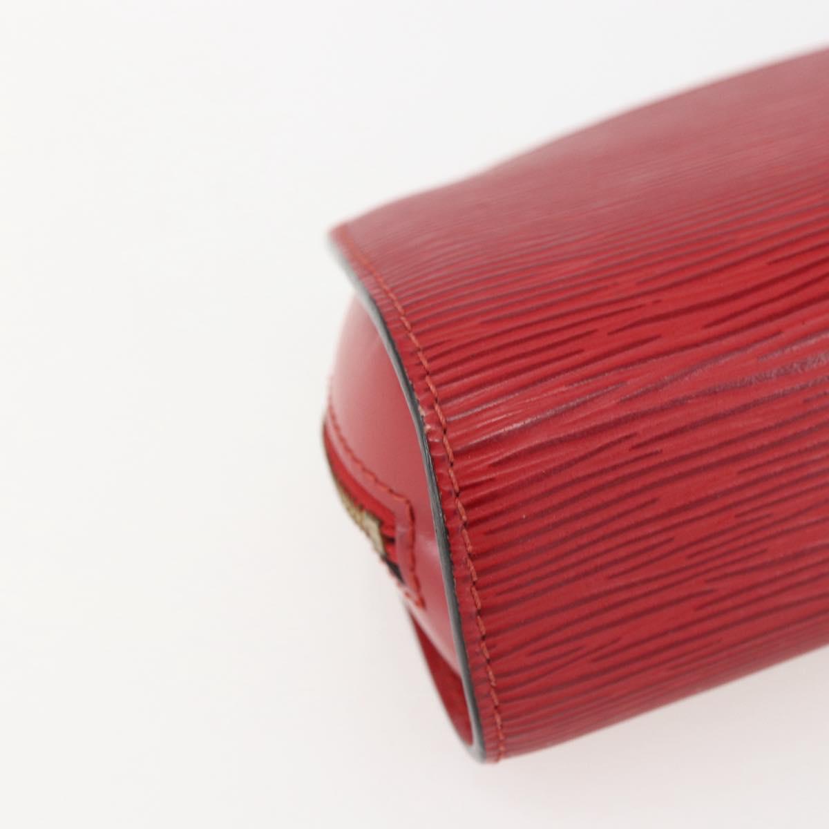 LOUIS VUITTON Epi Dauphine PM Pouch Castilian Red M48447 LV Auth 157922
