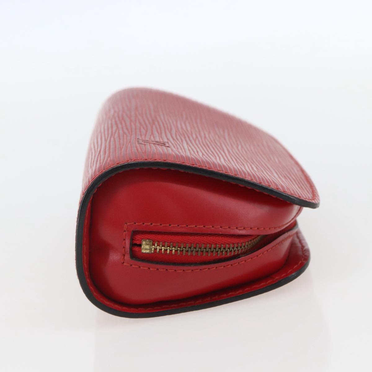 LOUIS VUITTON Epi Dauphine PM Pouch Castilian Red M48447 LV Auth 157922