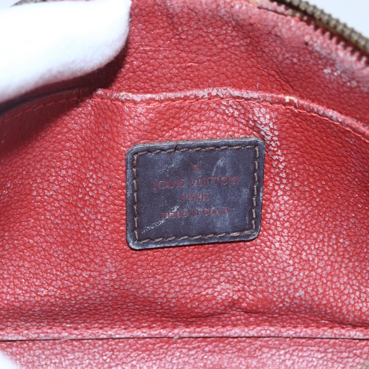 LOUIS VUITTON Damier Ebene Pochette Cosmetic PM Pouch N47516 LV Auth 157923