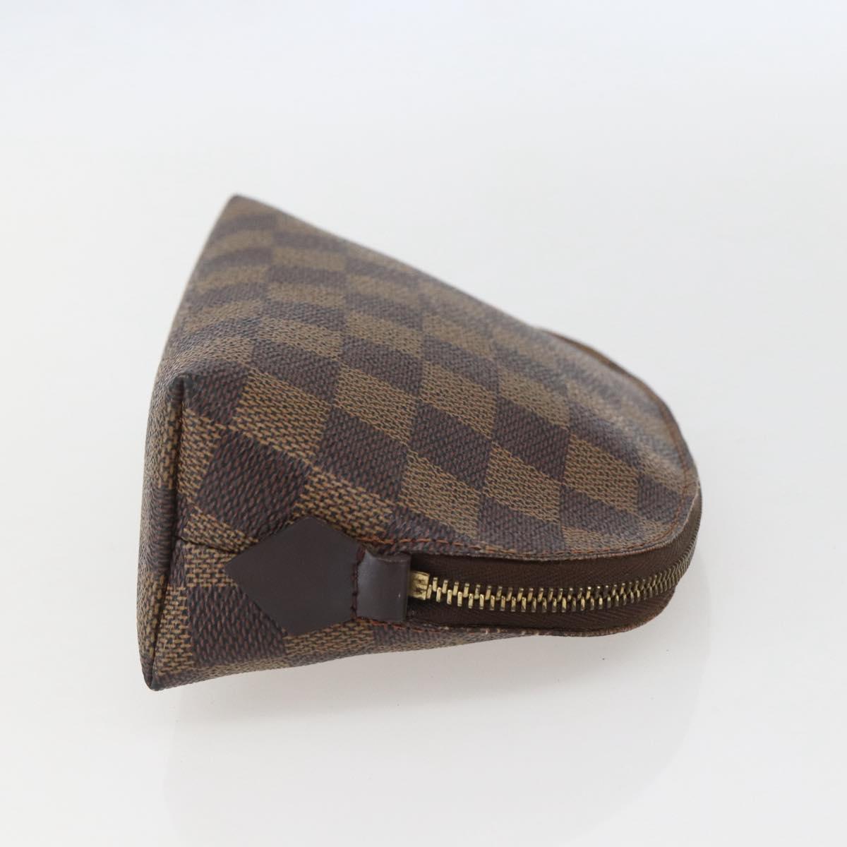 LOUIS VUITTON Damier Ebene Pochette Cosmetic PM Pouch N47516 LV Auth 157923