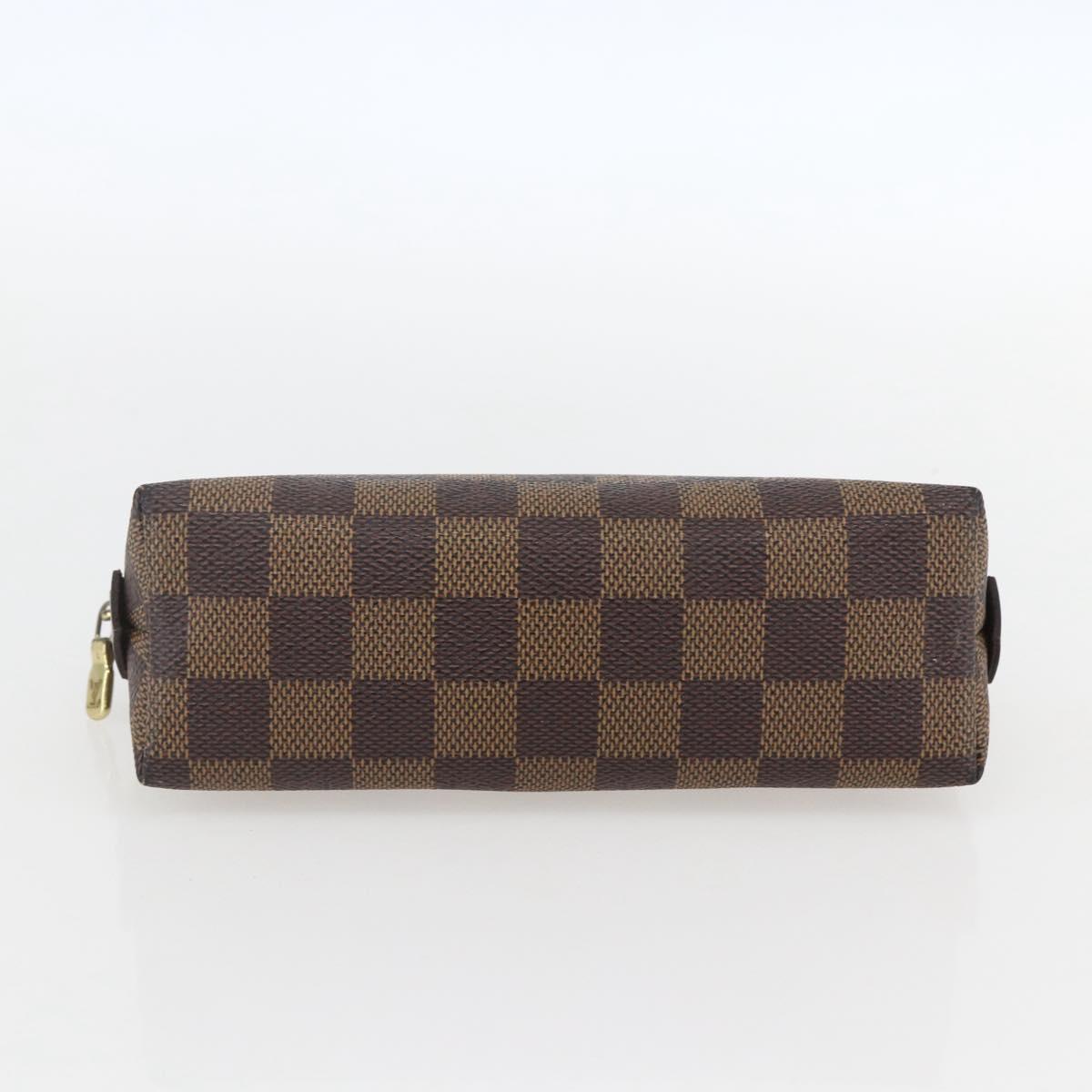 LOUIS VUITTON Damier Ebene Pochette Cosmetic PM Pouch N47516 LV Auth 157923