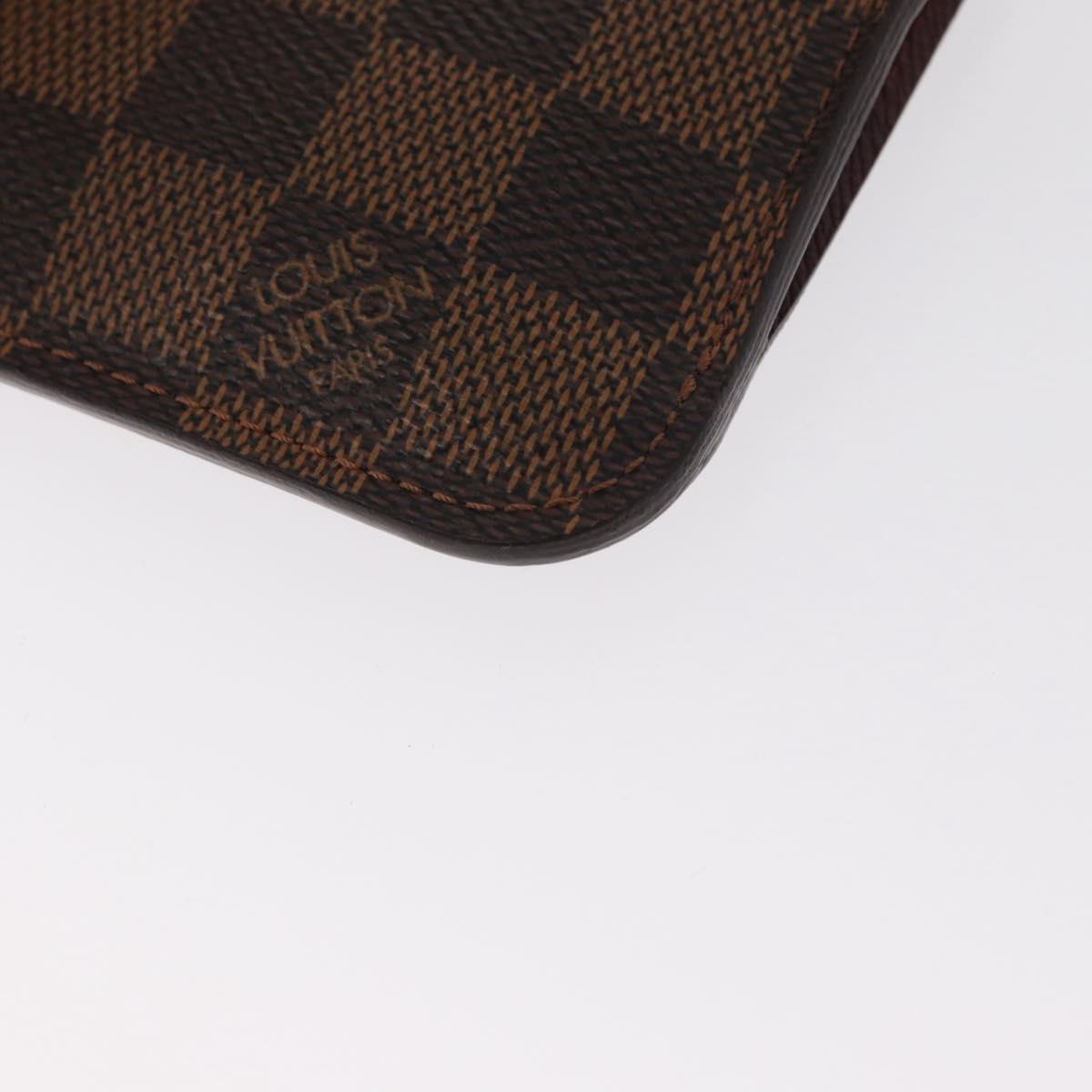 LOUIS VUITTON Damier Ebene Pochette Cles NM Coin Purse N63094 LV Auth 157924V