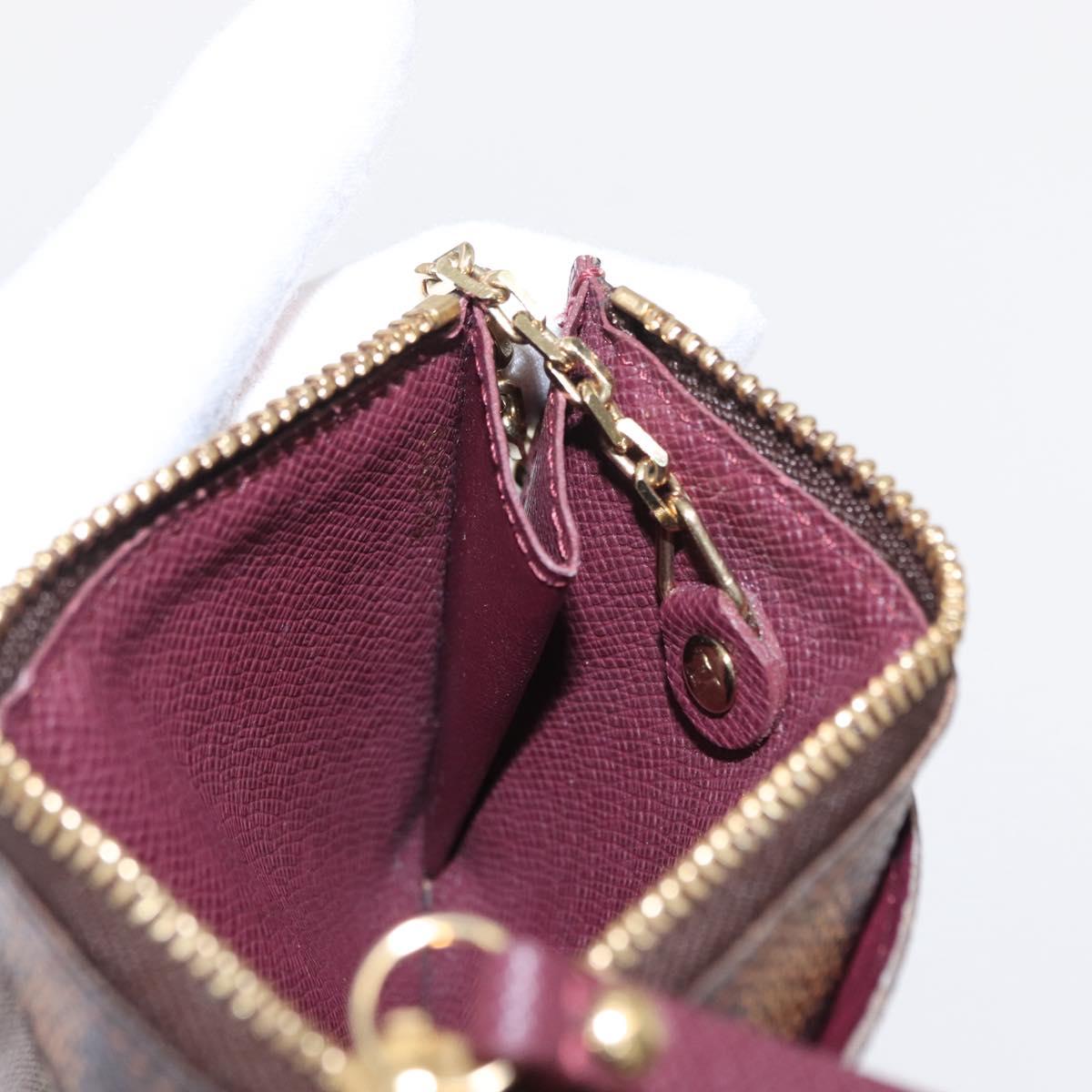LOUIS VUITTON Damier Ebene Pochette Cles NM Coin Purse N63094 LV Auth 157924V