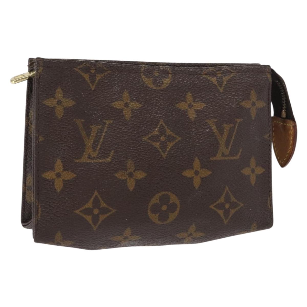 LOUIS VUITTON Monogram Poche Toilette 15 Pouch M47546 LV Auth 157939