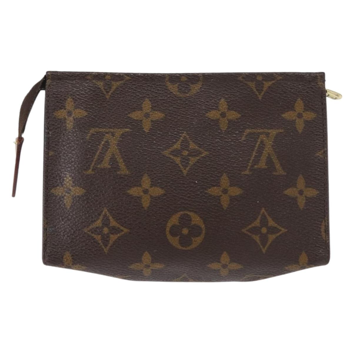 LOUIS VUITTON Monogram Poche Toilette 15 Pouch M47546 LV Auth 157939