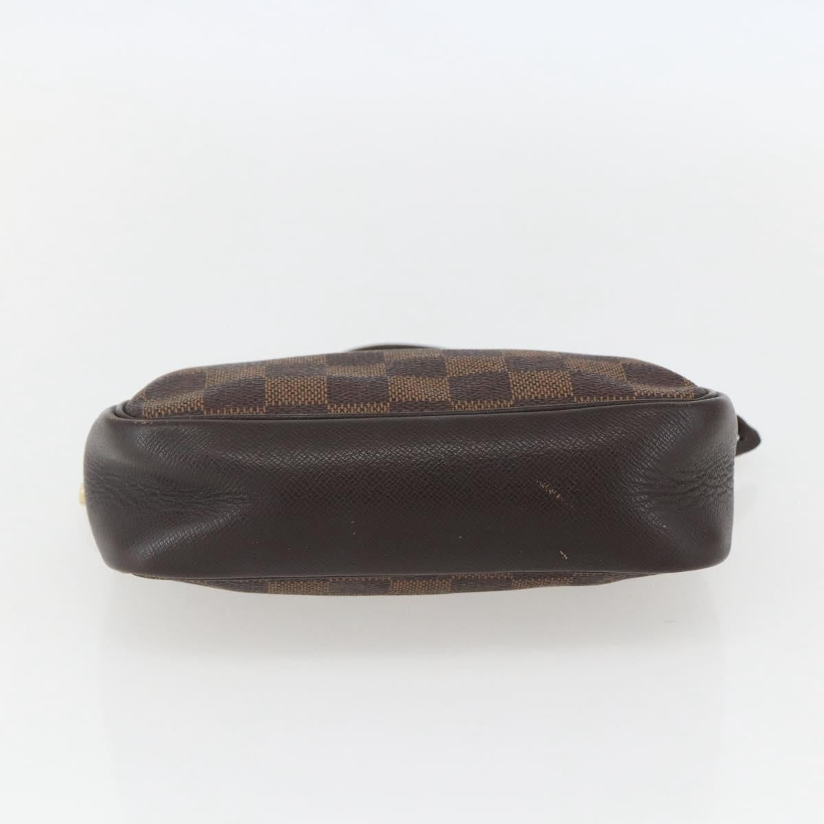 LOUIS VUITTON Damier Ebene Trousse Makeup Pouch N51982 LV Auth 157945