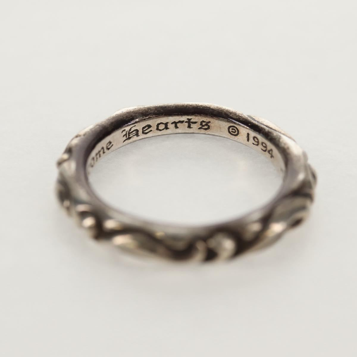 Chrome Hearts Scroll Banding Ring Ag925 Silver Auth 157976SAM