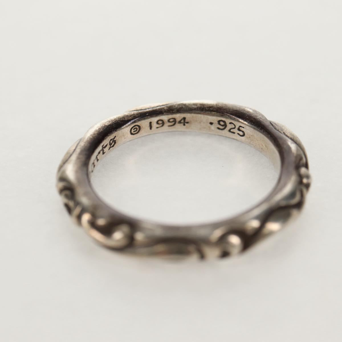 Chrome Hearts Scroll Banding Ring Ag925 Silver Auth 157976SAM