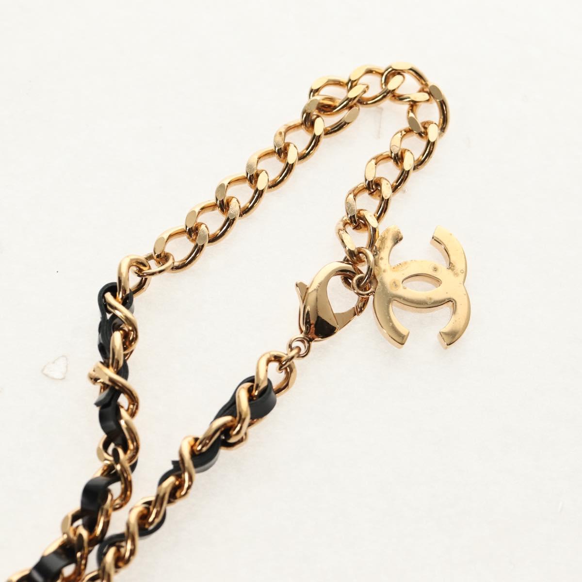 CHANEL Necklace metal Gold CC Auth 157977SM