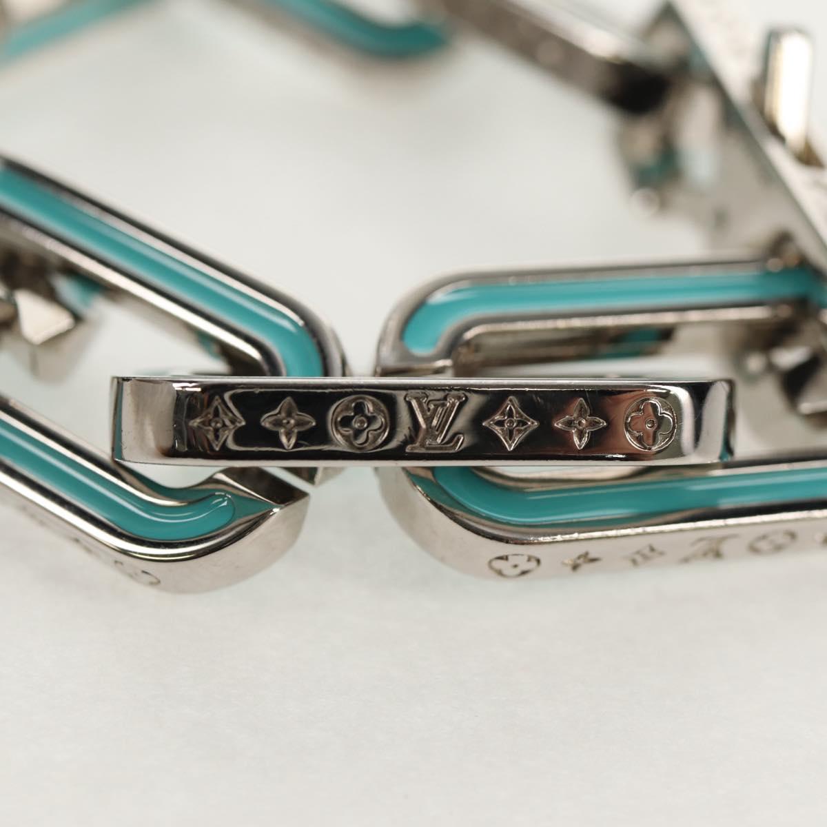 LOUIS VUITTON Brassle Monogram Links Bracelet metal Silver M80195 Auth 157982SM