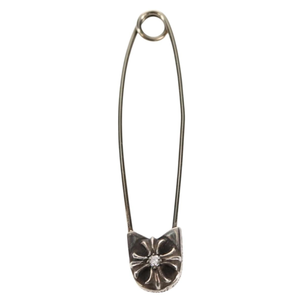 Chrome Hearts Large Safety Pin 1PD Ag925 Silver Auth 157995SAM