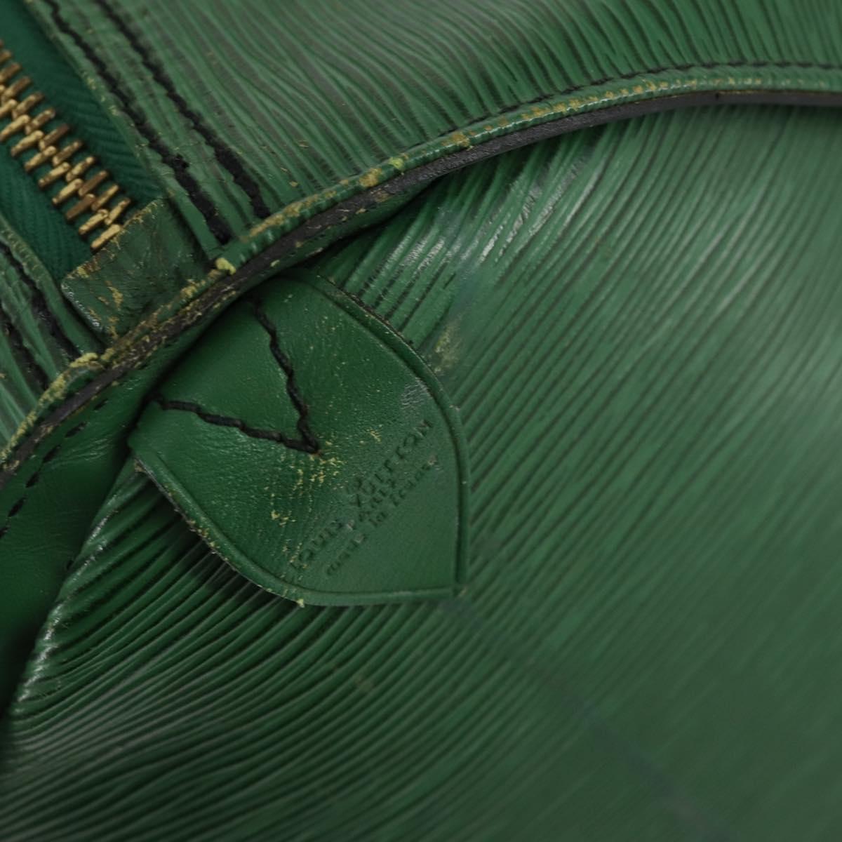 LOUIS VUITTON Epi Keepall 55 Boston Bag Green M42954 LV Auth 158013