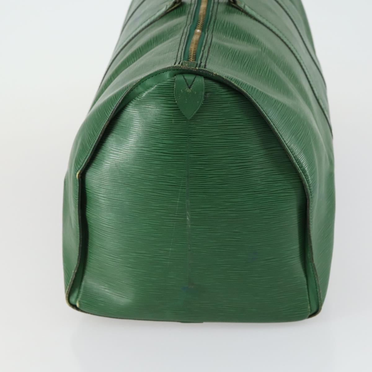 LOUIS VUITTON Epi Keepall 55 Boston Bag Green M42954 LV Auth 158013