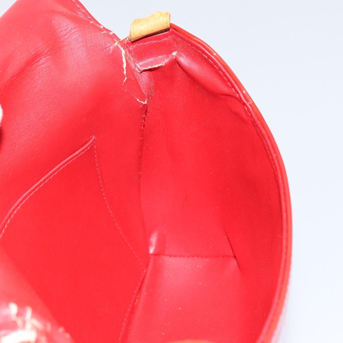 LOUIS VUITTON Monogram Vernis Thompson Street Bag Red M91094 LV Auth 158014