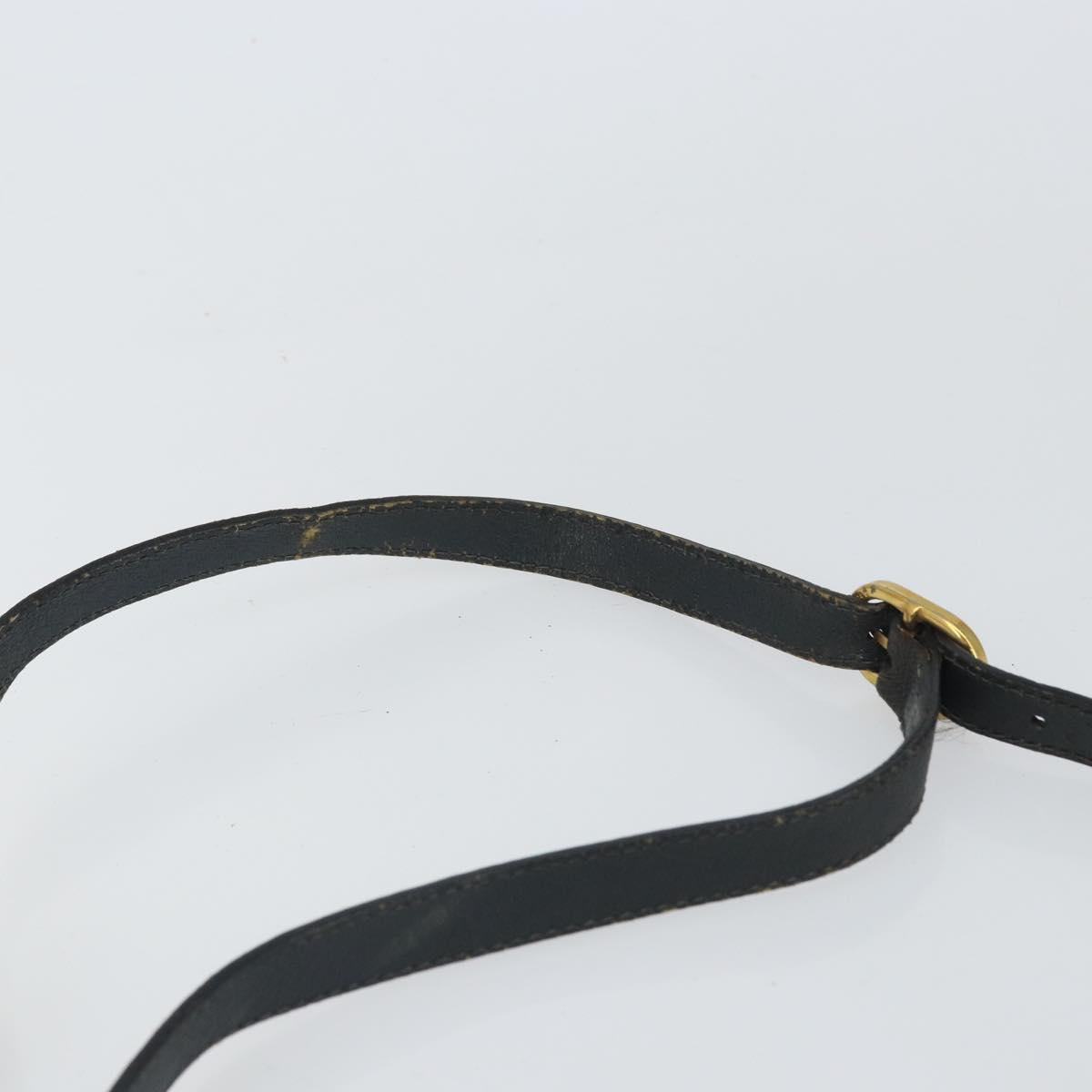 GUCCI GG Supreme Sherry Line Shoulder Bag PVC Navy Gold 89 02 032 Auth 158018