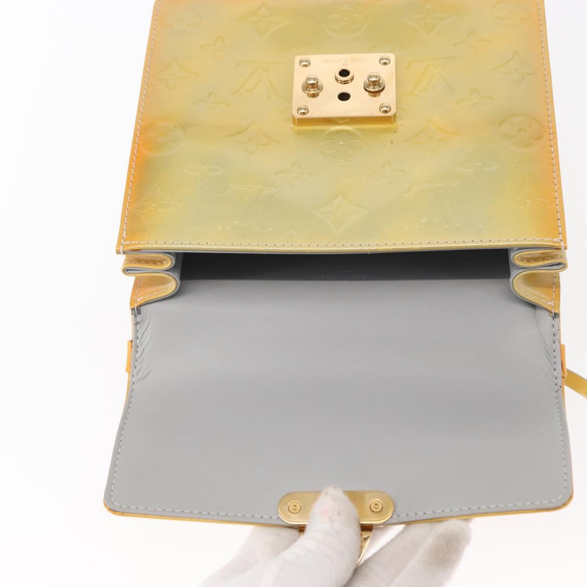 LOUIS VUITTON Monogram Vernis Spring street Hand Bag Gris M91029 LV Auth 158021
