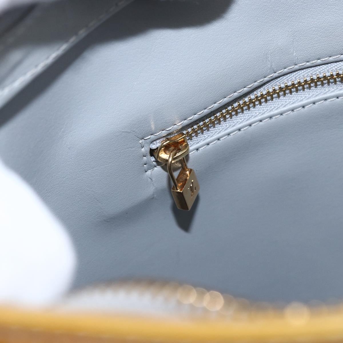 LOUIS VUITTON Monogram Vernis Houston Hand Bag Beige M91004 LV Auth 158036