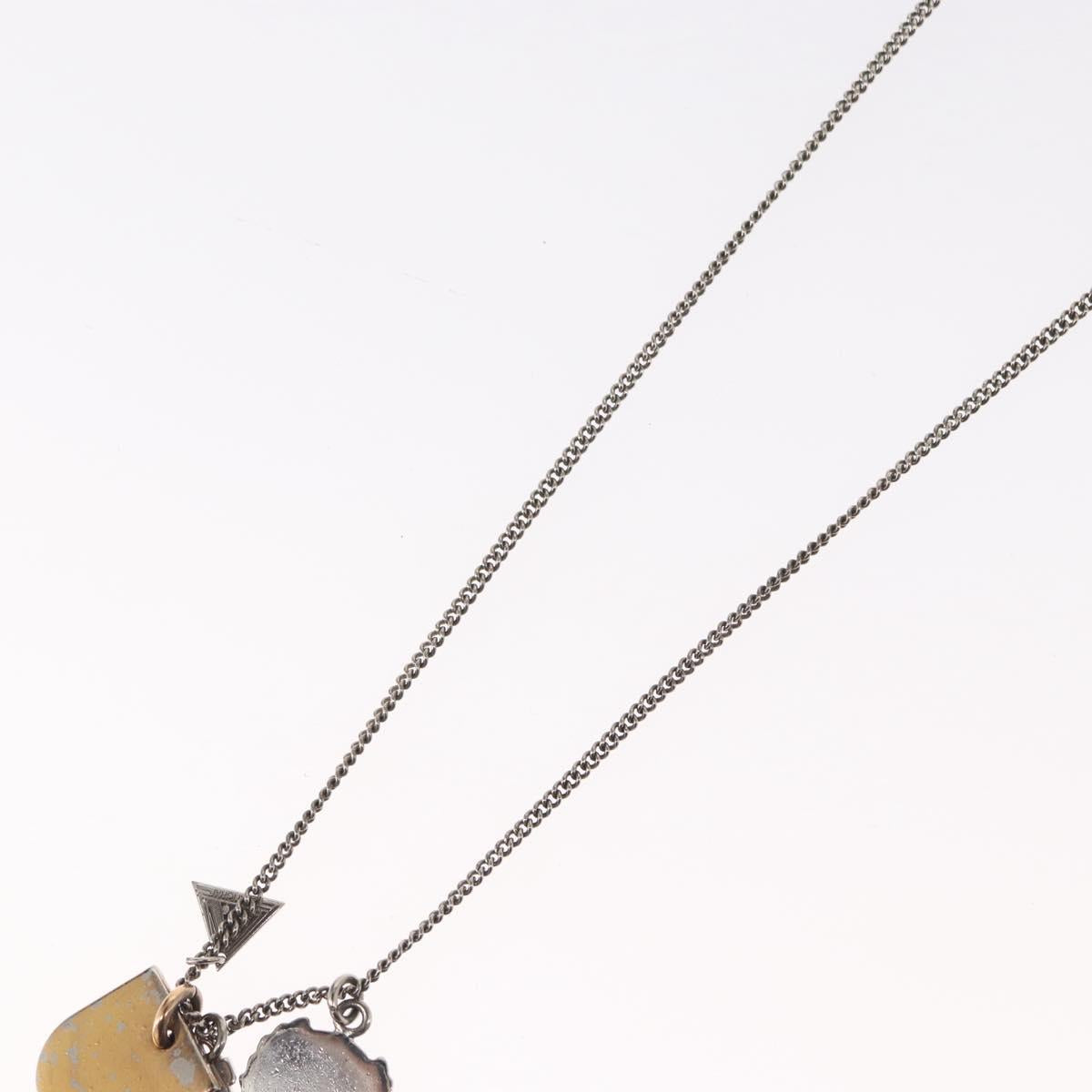 LOUIS VUITTON Collier Charms LV League LV Printed Initials Silver LV Auth 158055